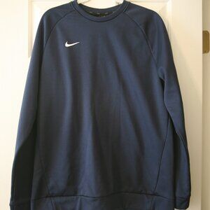 Nike Dri-FIt, Men's Crewneck Sweatshirt, Size Large, Navy Blue